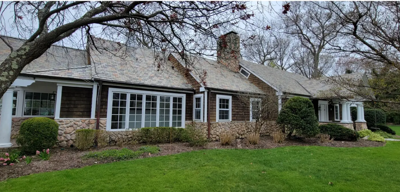 Same estate, side view in Brookville after slate cleaning