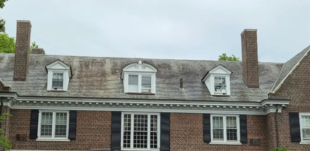 Private club clubhouse in Manhasset before slate cleaning