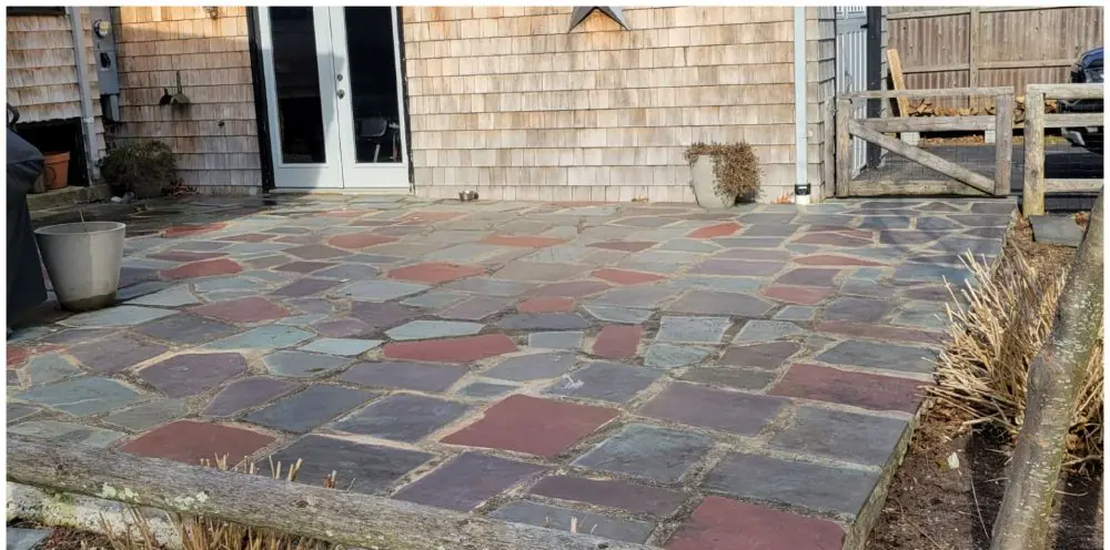 Paver and patio cleaning before